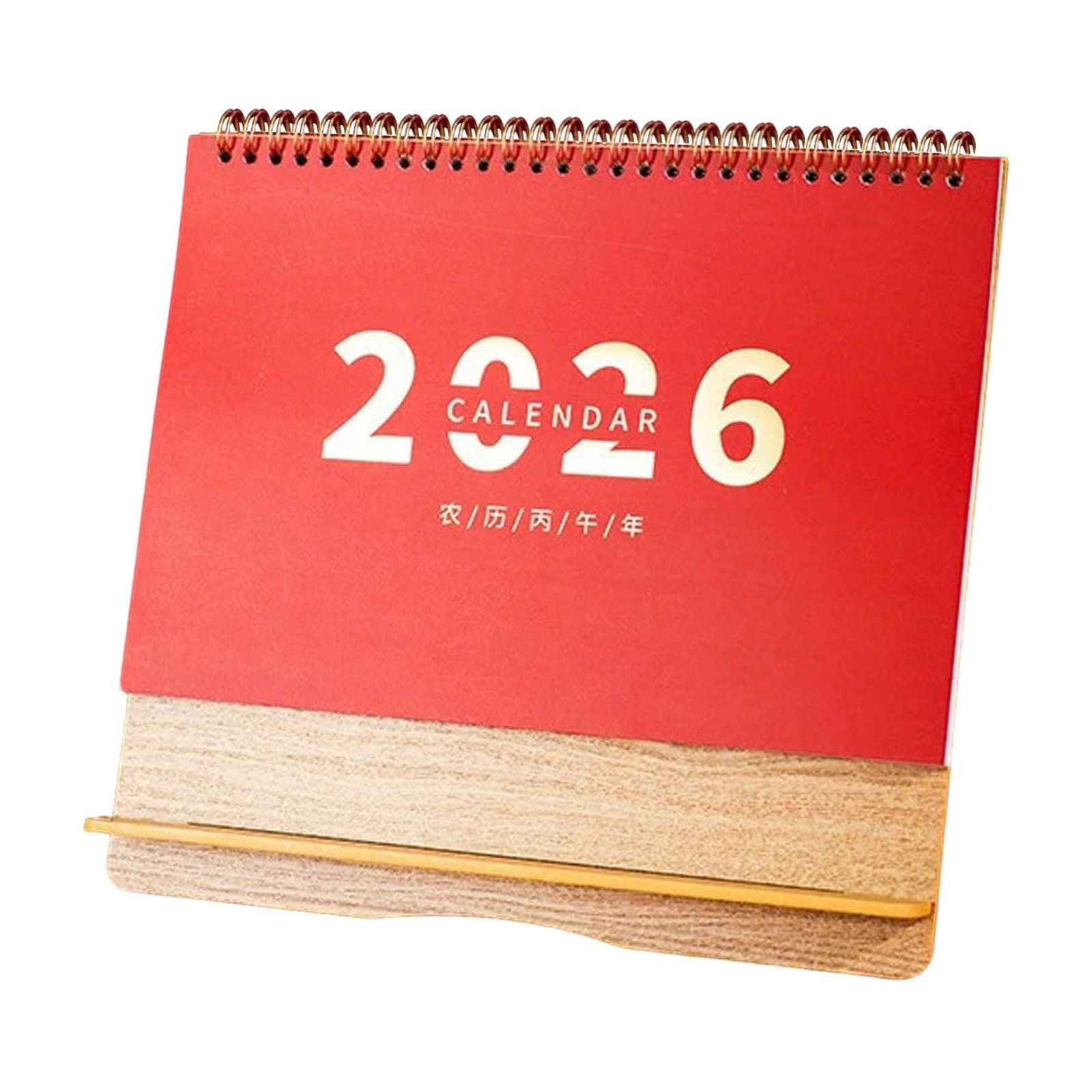 YiJuHui Small Desk Calendar 2026, Standing Desk Calendar,Twin-Wire Binding with Stickers, Cute Seasonal Design for Home Office Desk