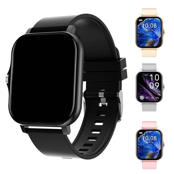 YiJuHui Smart Watch for Men Women, 1.7" Touch Screen Fitness Tracker with Bluetooth Call, IP67 Waterproof, Steps Calories Sleep Monitor, Stainless Steel Strap, Compatible with iOS Android