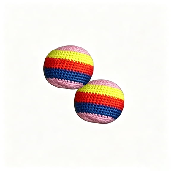 YiJuHui Soft Leather Toss Bags Funny Face Beanbags Hand Knitted Sandbags for Catching Games Indoor Outdoor Toys