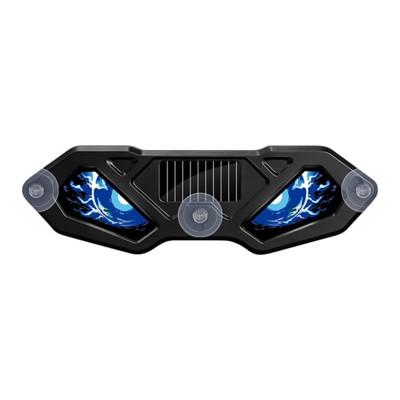 YiJuHui Solar Powered Demon Eyes LED Light for Car, Dynamic Devil Eye Flashing Signal Lamp, Waterproof Windshield Decorative Accessory for Truck SUV Motorcycle