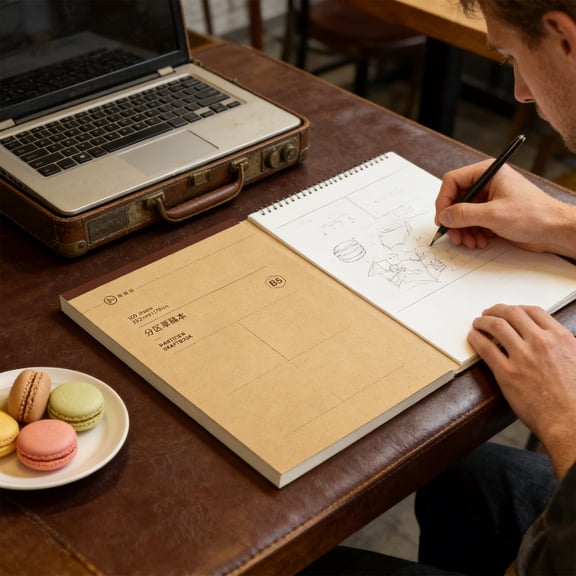 YiJuHui Thickened Manuscript Paper Blank Draft Writing Pad, Premium Smooth Paper for Office Journaling, Non-Bleed Thick Sheets, Bulk Notepad for Sketching, Notetaking, and Professional Use