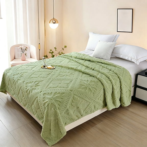 YiJuHui Throw Blankets Flannel Blanket with Checkerboard Grid Pattern Soft Throw Blanket for Couch, Bed, Sofa Luxurious Warm and Cozy for All Seasons 150x200cm