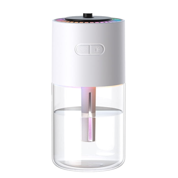 YiJuHui USB Car Humidifier, Flame Projector Lamp with Essential Oil Diffuser, 280ml Cool Mist Humidifier for Home Office Bedroom, Auto Shut-Off, Quiet Ultrasonic Air Vaporizer, Nebulizer