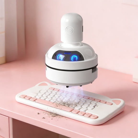 YiJuHui USB Rechargeable Desktop Vacuum Cleaner, Mini Cordless Eraser Dust Cleaner with Adjustable Suction for Keyboard, Office Desk, Home, Car, Portable Small Vacuum Dust Remover