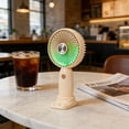 thumbnail image 1 of YiJuHui USB Rechargeable Handheld Fan Portable Mini Fan with 3 Speeds Quiet Operation for Outdoor Travel Office Home Desk Personal Cooling Fan, 1 of 6