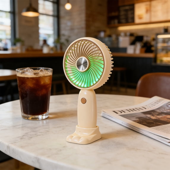 YiJuHui USB Rechargeable Handheld Fan Portable Mini Fan with 3 Speeds Quiet Operation for Outdoor Travel Office Home Desk Personal Cooling Fan