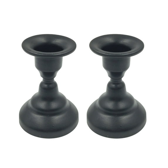 YiJuHui Vintage Iron Candle Holders Set of 2, Decorative Taper Candle Stick Holders for Wedding Centerpieces, Dinner Party, Home Decor, Mantle and Tabletop Display