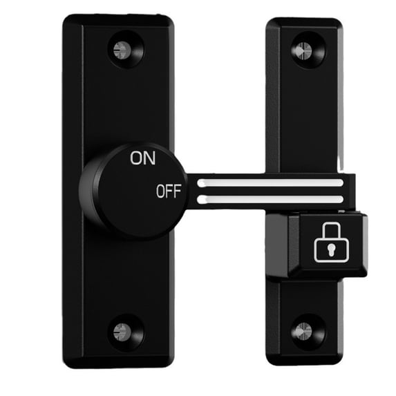 YiJuHui 1pcs Flip Lock 90/180 Degree Left/Right-Opening Sliding/Swinging Door Lock Bolt for Home Security Gate Barn Garage Garden Fence Shed Window French Door