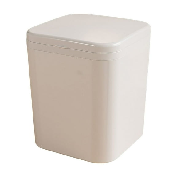 YiJuHui 1pcs Mini Bathroom Trash Can with Lid, Small Garbage Can with Press Top Lid, Plastic Wastebasket with Pop-up Lids for Toilet, Office, Bedroom, Living Room