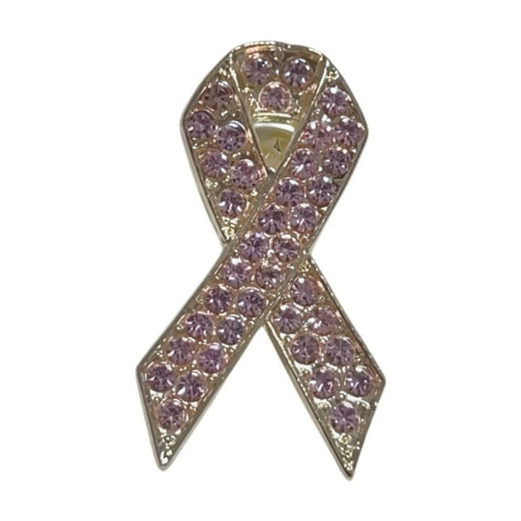 YiJuHui 3pcs Breast Cancer Pin, Crystal Rhinestone Breast Cancer Awareness Pin, Ribbon Breast Cancer Awareness Accessories for Women