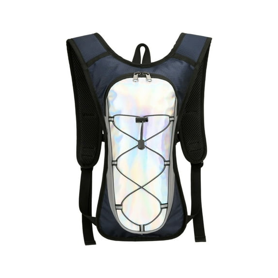 YiJuHui 5pcs Reflective Hydration Backpack, Hydration Pack - Water Backpack , Essential for Festivals - Rave Hydration Pack for Hiking, Running, Cycling, and Festivals