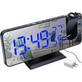 thumbnail image 1 of YiLBX Projection Digital Alarm Clock for Bedrooms, Radio Alarm Clock on Ceiling, USB Charger Port, Temperature & Humidity Display, 7.3”Mirror LED Display,12/24H, Dual Loud Alarm Clock- 4 Dimmer, 1 of 8