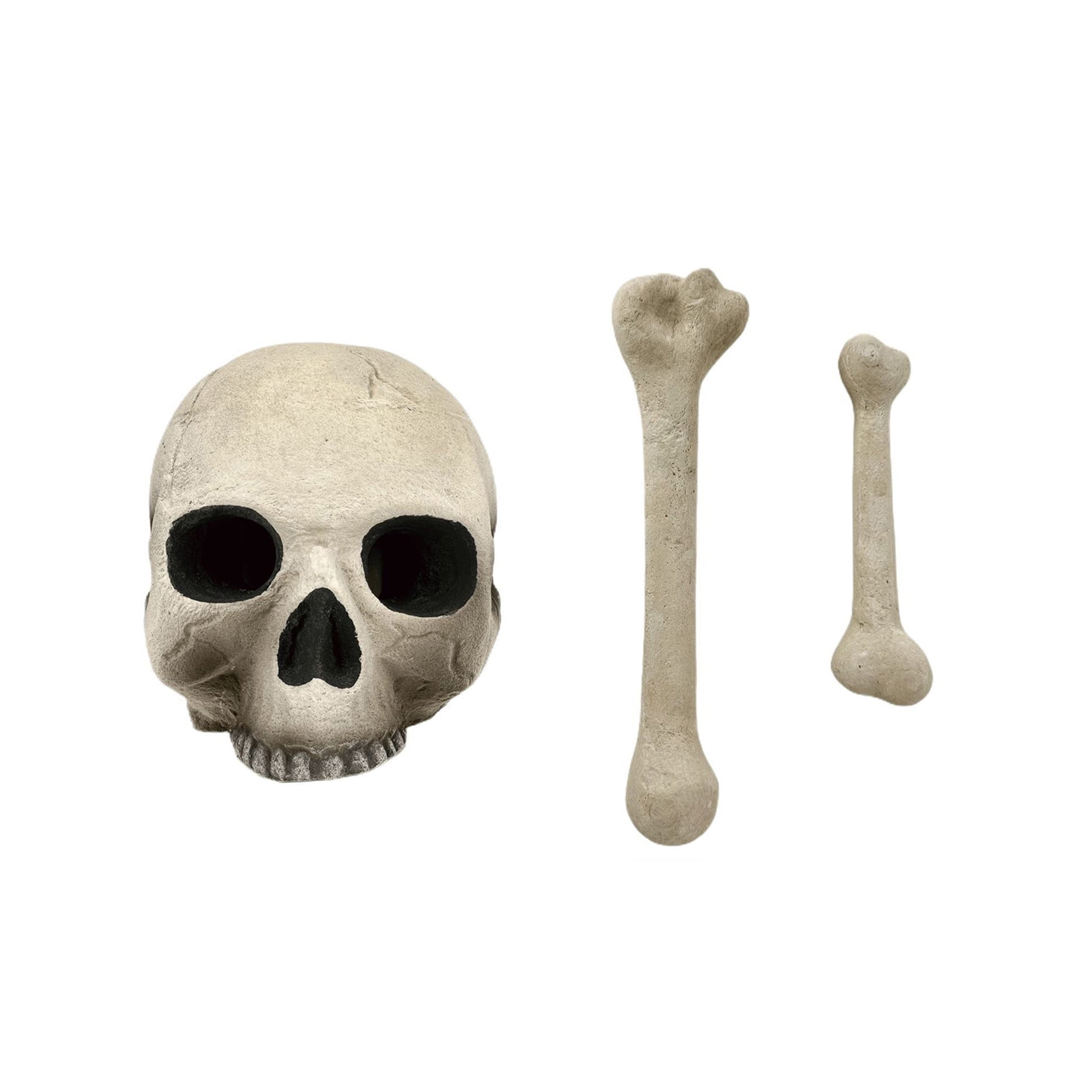 Creamy White Ceramic Halloween Skull Fire Pit Decor