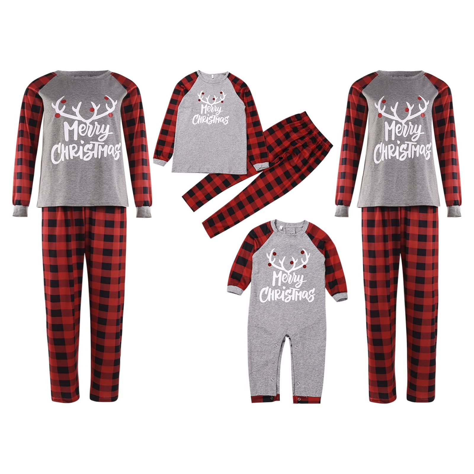 Jolly Jammies Women’s Plaid Bears Matching Family Pajamas Sleepwear Set ...