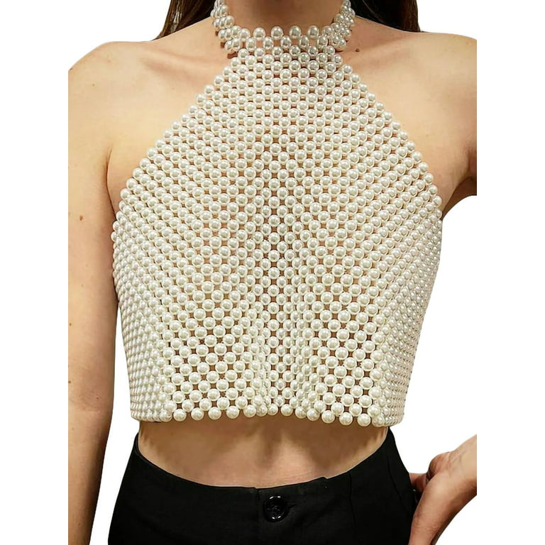 Beaded Cropped Cami
