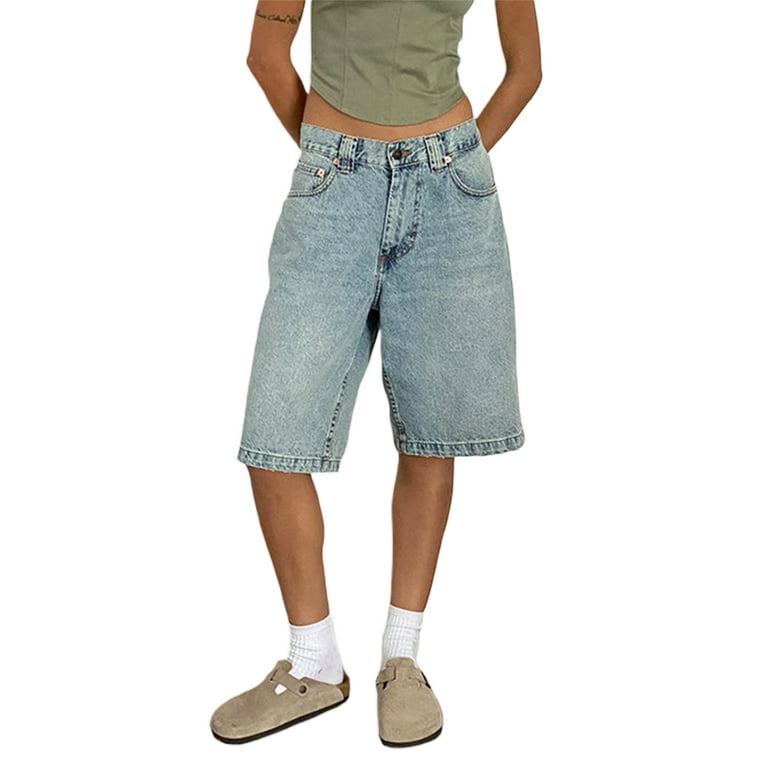 Long Jean Shorts Djeanxa Jorts For Women Baggy Y2k Bermuda Jean