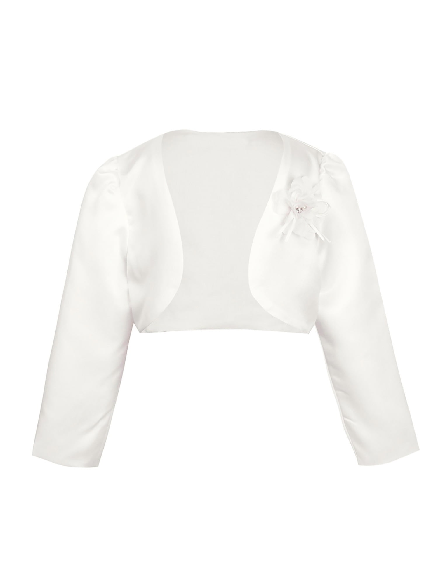 YiZYiF Baby Little Girls Long Sleeves 3D Flower Bolero Shrug for Wedding Birthday Party