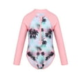 thumbnail image 1 of YiZYiF Big Little Girls One-piece Swimwear Long Sleeves Printed Patterns Bathing Suit,Sizes 4-16 Pink 14, 1 of 7