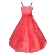 YiZYiF Big Little Girls Organza Tutu Princess Dress Sleeveless Rhinestone Decor Bridesmaid Birthday Party Dress
