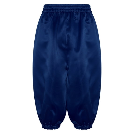 YiZYiF Boys Girls Medieval Capri Pants Solid Color High-rise Waist Trousers for Renaissance Festival Navy Blue 6
