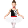 thumbnail image 1 of YiZYiF Girl's Ballet Leotards Sparkly Sleeveless Mesh Dance Dress Tutu Ballerina Dalmatian Outfits Black White 6, 1 of 8