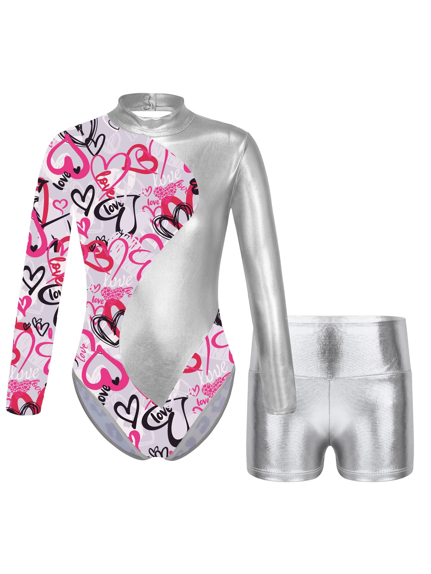 WILDWINS Mädchen Gymnastikanzug Langarm - 92% Baumwolle Unitard Für Tanz & Sport