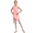 thumbnail image 1 of YiZYiF Girls Ballet Lyrical Dance Dress Flower Sequin Sleeveless Leotard with High Low Skirt Dance Costumes Pink 8, 1 of 7
