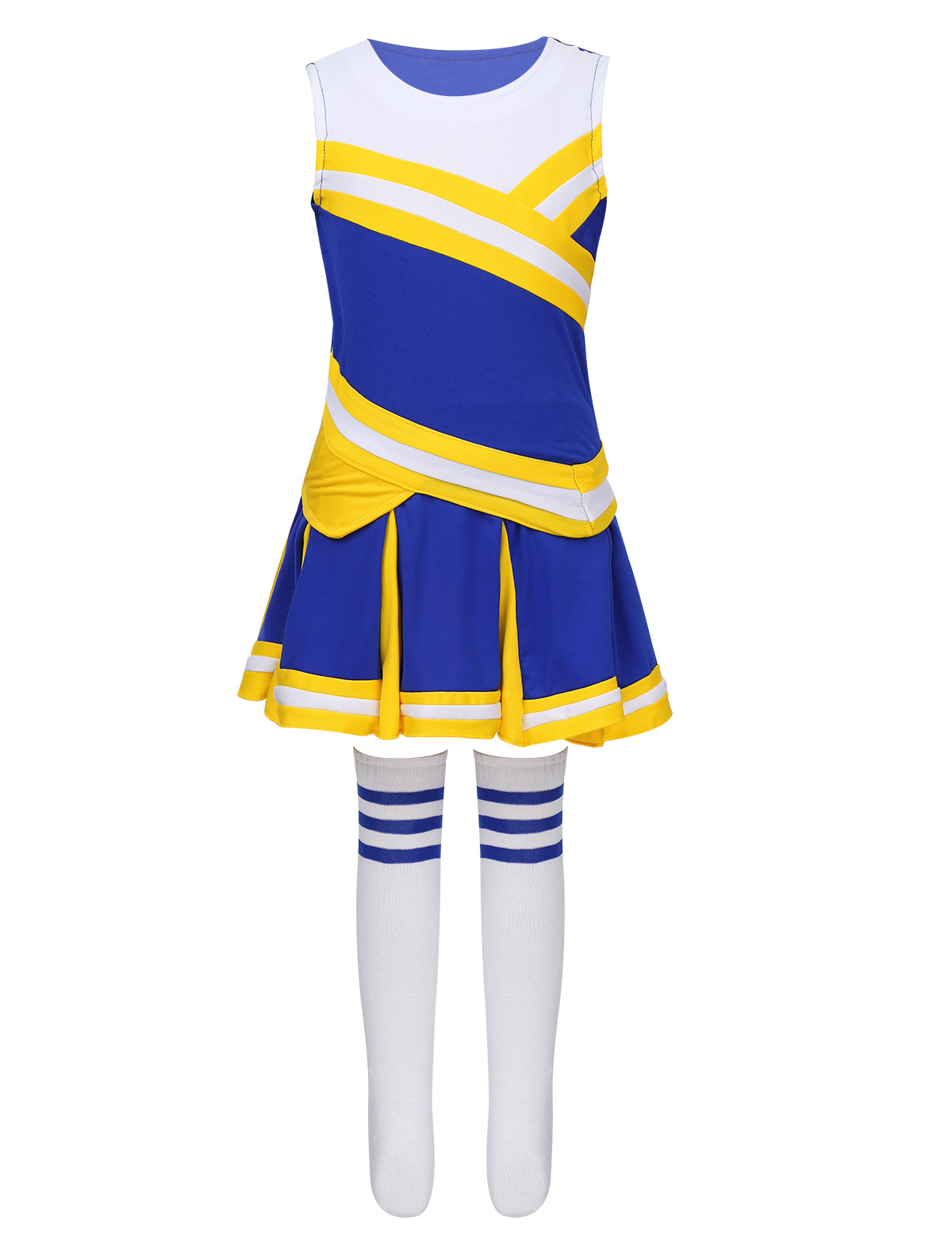 Linjinx Kids Girls Jazz Dance Costumes Sparkly Sequins Tassels Leotard Dress Modern Latin Salsa Rumba Royal Blue 6