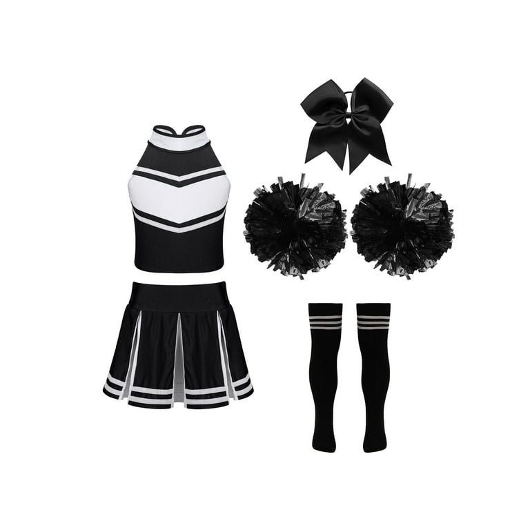 Black and white plaid knee length skirt 4866 Black and white plaid knee length skirt 4866
