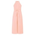 thumbnail image 1 of YiZYiF Girls Chiffon Halter Neck Wide Leg Jumpsuit Juniors Ball Gown High Waist Ruffle Pants Romper Pageant Party Outfit Pink 10, 1 of 5