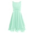 thumbnail image 1 of YiZYiF Girls Chiffon High Waist Dress Sleeveless Ruched Top Bodice Flower Girl Dress Birthday Party Wedding Bridesmaid Dress, 1 of 6