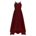 thumbnail image 1 of YiZYiF Girls Chiffon Pleated Prom Ball Gown High-low Asymmetrical Hem Wedding Birthday Party Dress, 1 of 7