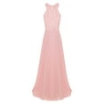 thumbnail image 1 of YiZYiF Girls Floor Length Wedding Bridesmaid Dress Sleeveless Chiffon Lace Birthday Party Dress, 1 of 7