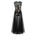 thumbnail image 1 of YiZYiF Girls Floral Sequins Liturgical Leotard Dress Sleeveless Side Split Spirit Praise Lyrical Dance Costume, 1 of 7