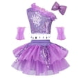 thumbnail image 1 of YiZYiF Girls Jazz Ballet Dance Performance Outfit Sequin Tops with Tutu Skirt Set,Sizes 4-14, 1 of 7