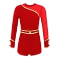 thumbnail image 1 of YiZYiF Girls Leopard Prints One-piece Modern Dance Leotard Long Sleeve Gymnastics Yoga Jumpsuit Red-A 8, 1 of 5