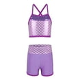 thumbnail image 1 of YiZYiF Girls Mermaid Print 2Pcs Ballet Dance Outfit Athletic Gymnastics Activewear Lavender 10, 1 of 7