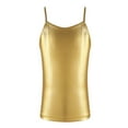 thumbnail image 1 of YiZYiF Girls Shiny Dance Tank Top Metallic Camisole Vest Performance Costume Gold 6, 1 of 7