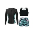 thumbnail image 1 of YiZYiF Girls Teens Tankini Swimsuit with Long Sleeve Tops Bathing Suit for Surfing Swimming Beach Pool Lily 12, 1 of 7
