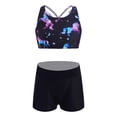 thumbnail image 1 of YiZYiF Girls Two Piece Activewear Floral Print Tank Top with Athletic Shorts Outfit Set Dark Night Black 6, 1 of 7