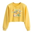 thumbnail image 1 of YiZYiF Kid Girls Butterflies Prints Cropped Dance Top Pullover Sweatshirt Long Sleeve Hoodies, 1 of 3