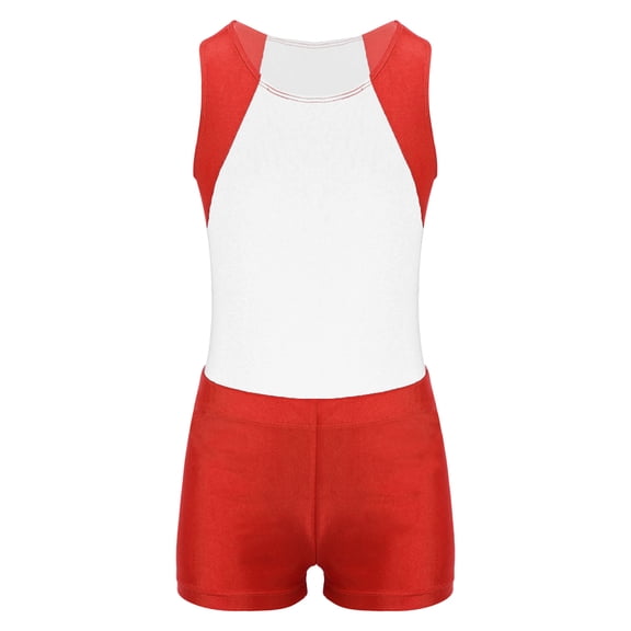 YiZYiF Kids Boys Athletic Outfit Set Sleeveless Gymnastics Unitard Leotard with Shorts Activewear