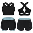 thumbnail image 1 of YiZYiF Kids Girls Athltic Crop Tank Top and 2 in 1 Shorts Set for Gym Yoga 2 Pieces Workout Outfits Light Blue 14, 1 of 4