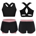 thumbnail image 1 of YiZYiF Kids Girls Athltic Crop Tank Top and 2 in 1 Shorts Set for Gym Yoga 2 Pieces Workout Outfits Pink 6, 1 of 4