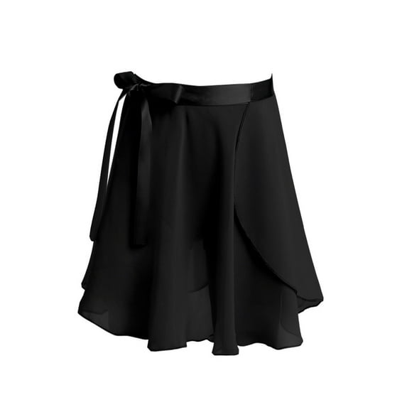 YiZYiF Kids Girls Chiffon Ballet Dance Mini Wrap Skirt,Sizes 4-12