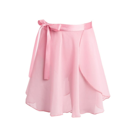 YiZYiF Kids Girls Chiffon Ballet Dance Mini Wrap Skirt,Sizes 4-12
