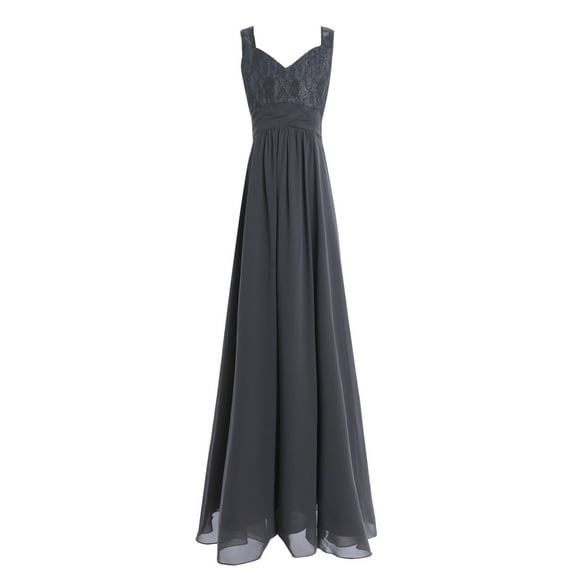 YiZYiF Kids Girls Chiffon Lace Princess Dress Ruched High Waist 2 Layer Dresses for Wedding Birthday Party Gray 10