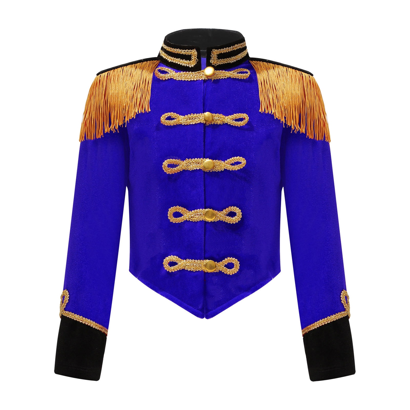YiZYiF Kids Girls Circus Ringmaster Jacket Velvet Tassels Drummer ...