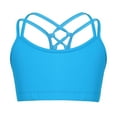 thumbnail image 1 of YiZYiF Kids Girls Criss Cross Back Gym Ballet Tank Top Workout Sports Vest Lake_Blue 10, 1 of 7
