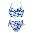 thumbnail image 1 of YiZYiF Kids Girls Floral Printed Bathing Suit Sleeveless Tops and Bottoms with Adjustable Strap Swimsuit, 1 of 7